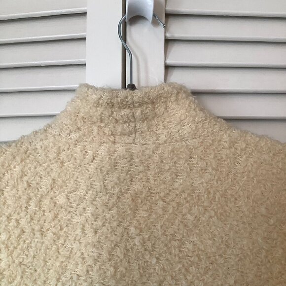 Vintage wool boucle coat cream nubby XS women's The American Way with Wool - Picture 7 of 10